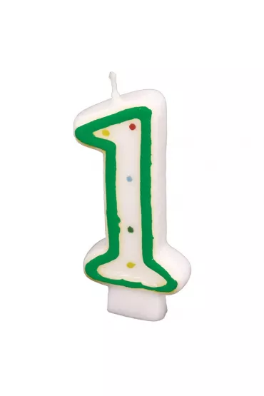 Świeczka cyferka 1 kropki