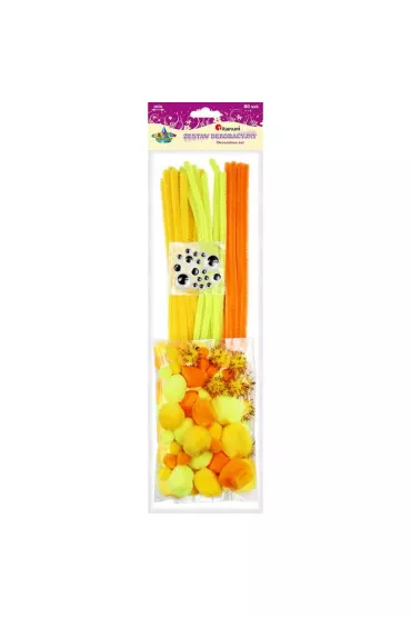 Zestaw dekoracyjny (pompony, oczka, druciki)