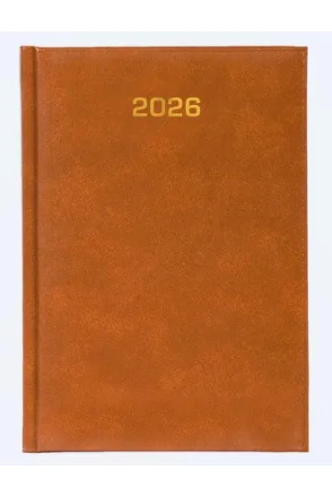 Kalendarz 2026 dzienny A5 Baladek jasny brąz