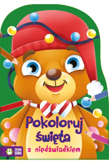 Pokoloruj święta z niedźwiadkiem