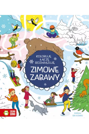 Zimowe zabawy. Koloruję, łączę, rozwiązuję