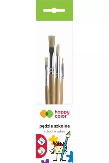 Zestaw pędzli szkolnych mix włosia II