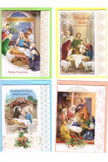 Karnet B6 Boże Narodzenie BNM religia (10 szt) MIX