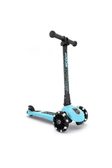 Highwaykick 3 LED Hulajnoga trójkołowa składana ze świecącymi kółkami 3-7 lat Blueberry