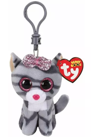 Beanie Boos Kiki - szary kot brelok