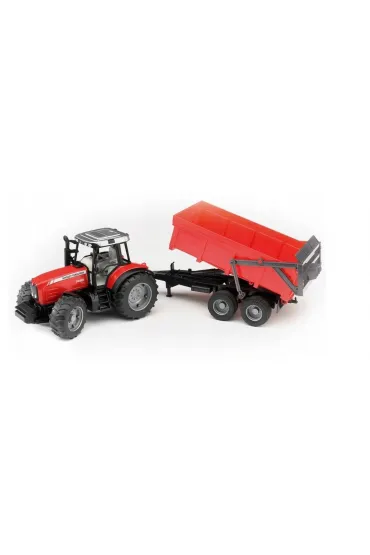 Traktor Massey Ferguson 7480 z przyczepą wywrotką