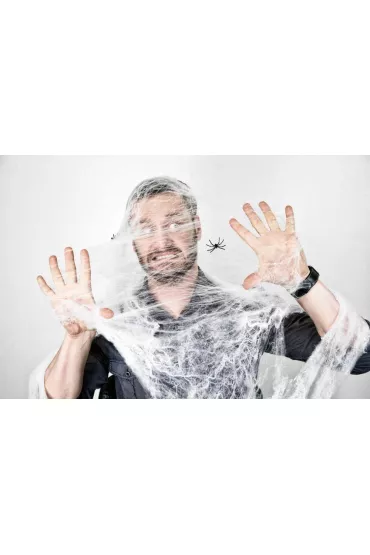 Ozdoba Hallowen Pajęczyna z pająkiem