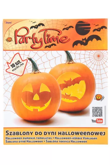 Szablony do dyni halloweenowej 10 szt.