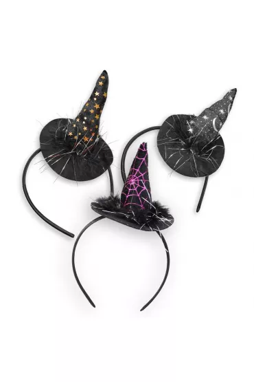 Ozdoba Halloween opaska z kapeluszem