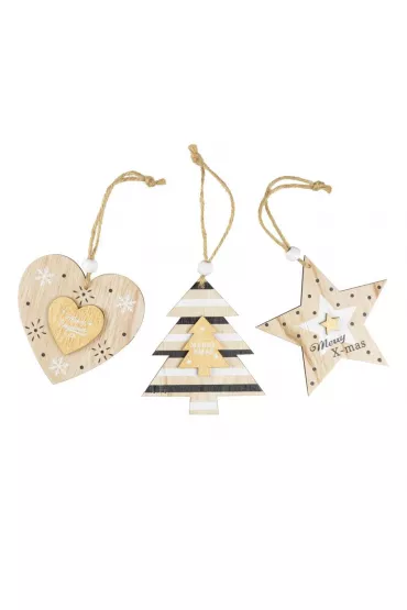 Ozdoba choinkowa drewniana Gwiazdka/Choinka