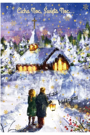 Kartka B6 Boże Narodzenie Kościółek