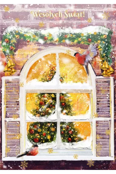 Kartka B6 Boże Narodzenie Okno