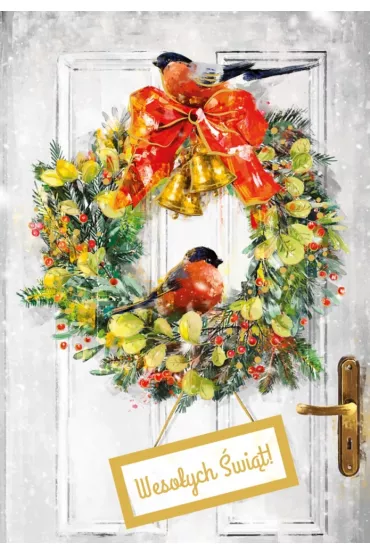Kartka B6 Boże Narodzenie Wianek