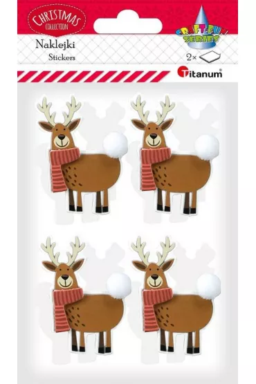 Naklejki papierowe 3D renifery