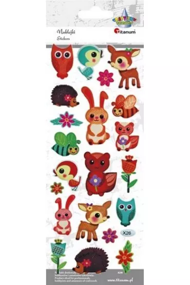 Naklejki wypukłe miękkie zwierzątka