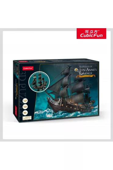 Puzzle 3D 293 el. Okręt piracki Zemsta Królowej Anny