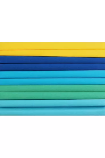Bibuła marszczona MIX OCEAN, 5 kolorów, 25x200 cm, 10 rolek
