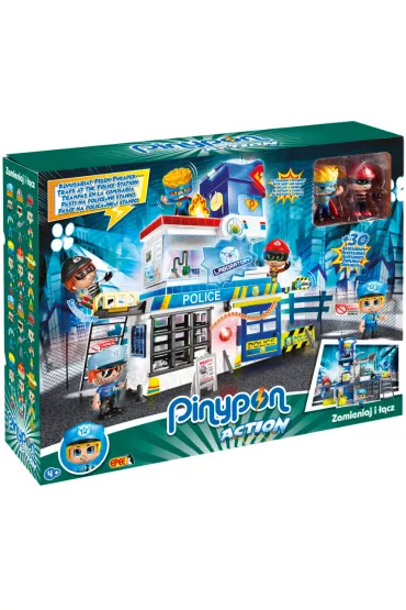 PinyPon Action. Zestaw Komisariat z 2 figurkami 7 cm i akcesoriami