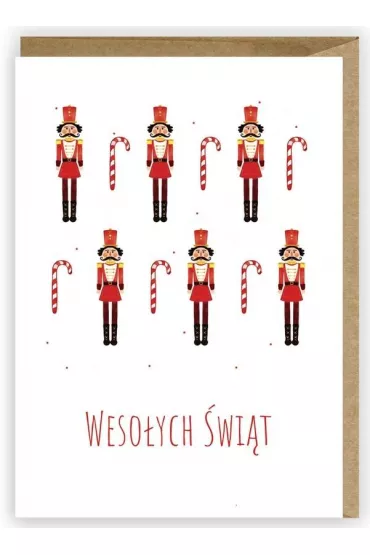 Kartka Boże Narodzenie Wesołych Świąt + eko koperta