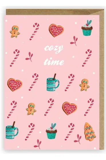 Kartka Boże Narodzenie Cozy time + eko koperta