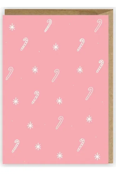 Kartka Boże Narodzenie Laski świąteczne + eko koperta