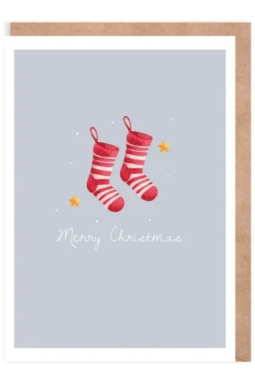 Kartka Boże Narodzenie Skarpetki + eko koperta