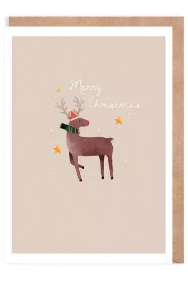 Kartka Boże Narodzenie Renifer + eko koperta