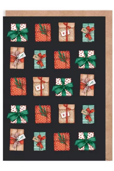 Kartka Boże Narodzenie Prezenty + eko koperta