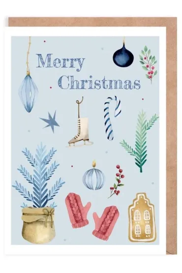 Kartka Boże Narodzenie Merry Christmas + eko koperta