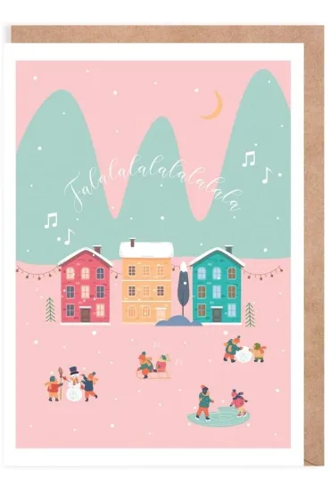 Kartka Boże Narodzenie Falalala + eko koperta