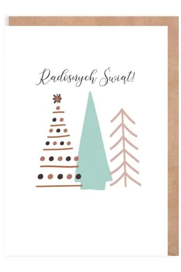 Kartka Boże Narodzenie Choinki... + eko koperta