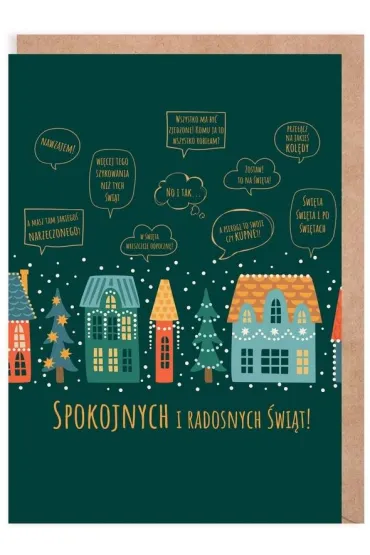 Kartka Boże Narodzenie Rozmowy przy stole