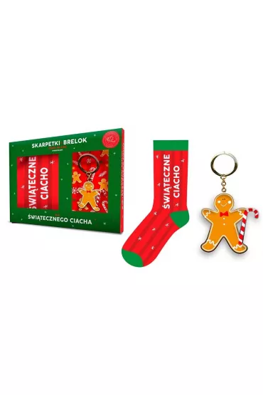 Zestaw brelok + skarpetki Świąteczne Ciacho