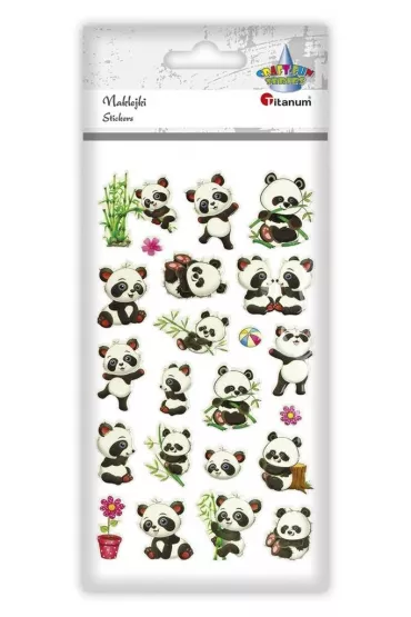 Naklejki wypukłe misie panda mix
