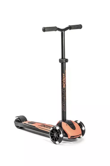 Hulajnoga trójkołowa balansowa ze świecącymi kółkami 5+ lat Peach