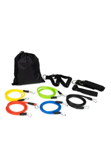 Zestaw gum ekspanderów fitness rączki uchwyty