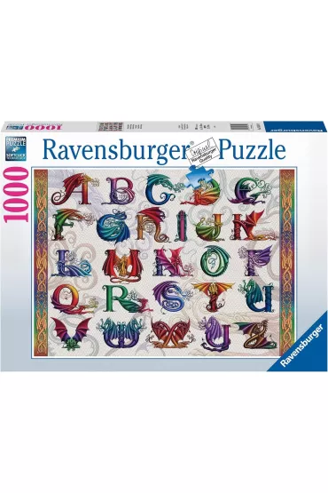 Puzzle 1000 el. Alfabet smoków