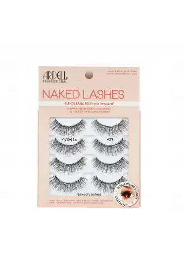 4 pary sztucznych rzęs na pasku Black