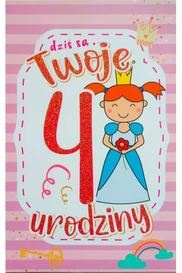 Karnet Urodziny 4 dziewczynka 2K-072