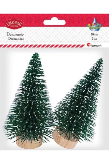 Drzewka plastikowe choinki zielone 2 szt