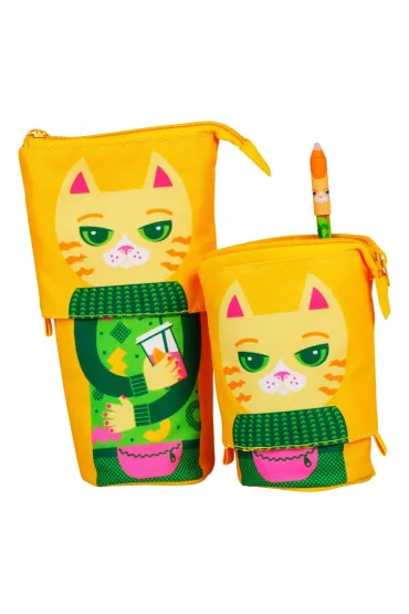 Piórnik saszetka wysuwana, Cool Gang - Kitty, żółty