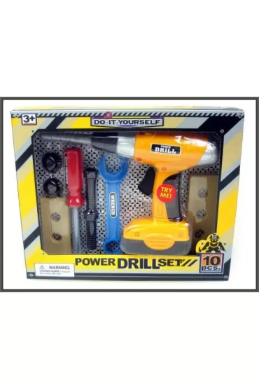 Zestaw narzędzi z wiertarką 10el HKS029 79077