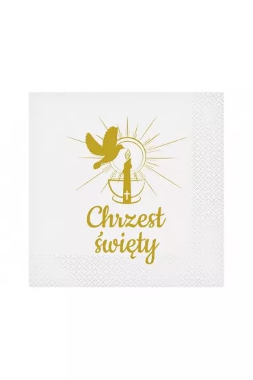 Serwetki Chrzest Święty świeca