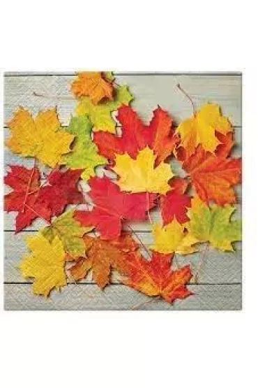 Serwetki Liście na drewnie