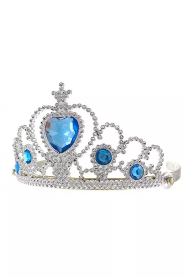 Tiara księżniczki z niebieskimi kamyczkami