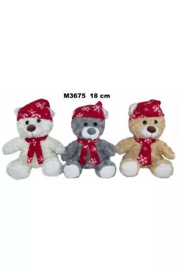 Pluszowy Miś 18 cm Boże Narodzenie