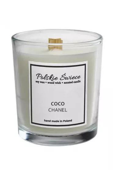 Świeca sojowa Coco Chanel z drewnianym knotem