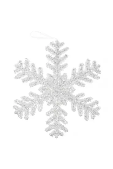 Śnieżynka posrebrzana duża