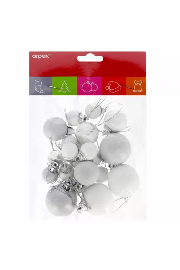 Komplet bombek białych - mix rozmiarów