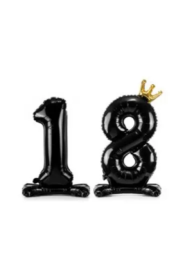 Stojący balon foliowy 18 czarny